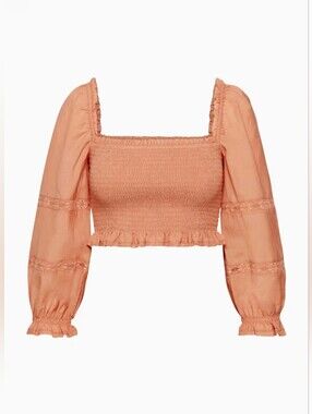 Aritzia Wilfred Soiree Smocked Bodice  Blouse Size XS